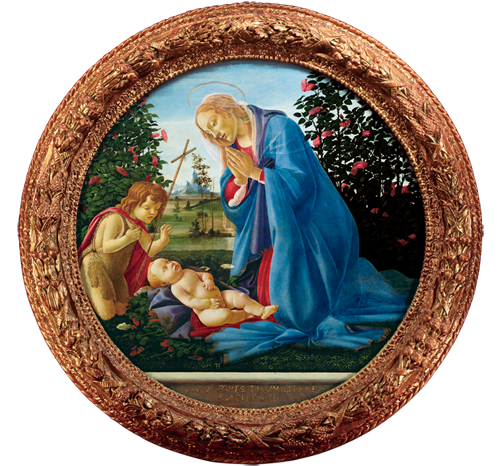【正式画像】6　ボッティチェリ《聖母子と洗礼者聖ヨハネ》額あり-2